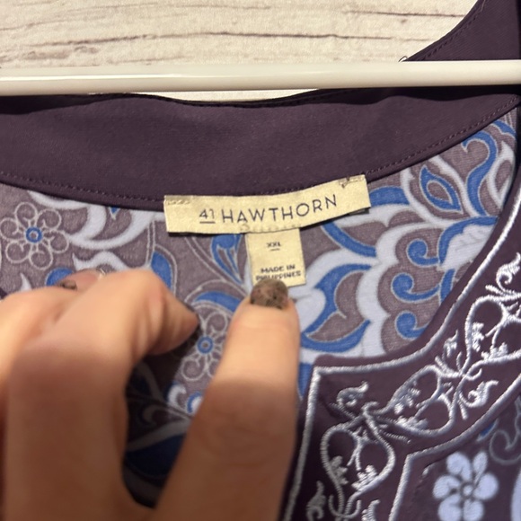 41 Hawthorn Blue Paisley Sleeveless Dress XXL | Stitch Fix - Picture 3 of 5